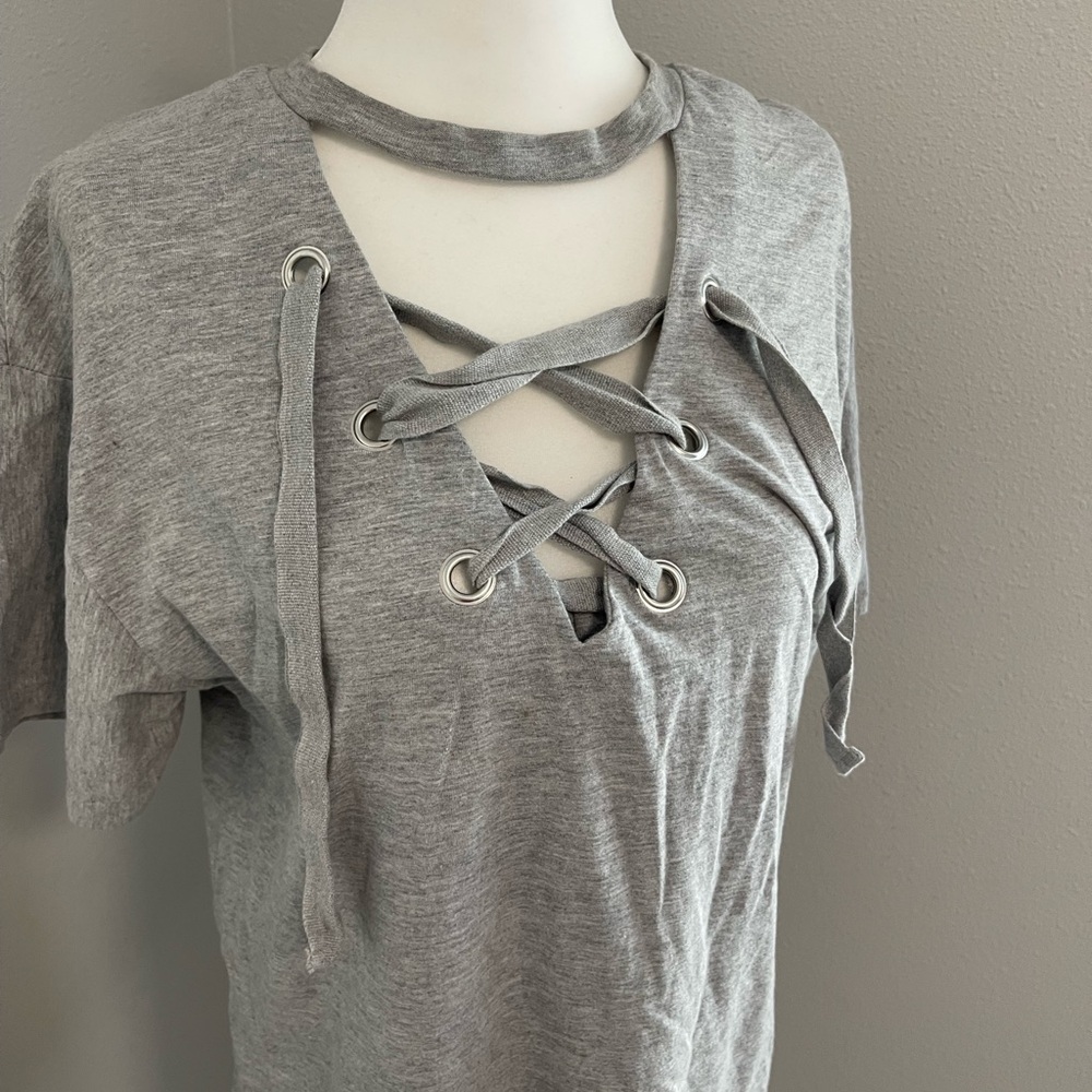 3/$20 Topshop Gray Tunic - Picture 2 of 4